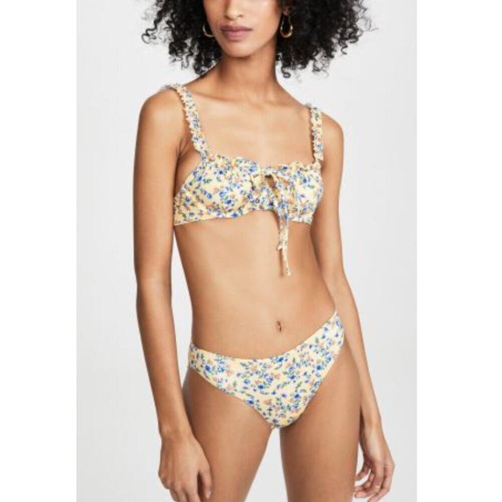 Beach Riot Yellow Floral Bikini Set